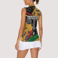 Juneteenth Freedom Day Women Sleeveless Polo Shirt 1968 Black Power Salute Broken Chain - Wonder Print Shop