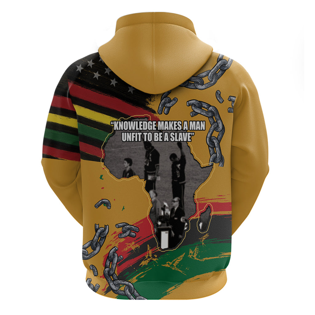 Juneteenth Freedom Day Zip Hoodie 1968 Black Power Salute Broken Chain - Wonder Print Shop