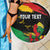Personalized Juneteenth Freedom Day Beach Blanket Raised Fist Black Power and Africa Pattern - Wonder Print Shop