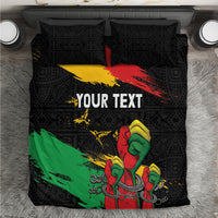 Personalized Juneteenth Freedom Day Bedding Set Raised Fist Black Power and Africa Pattern - Wonder Print Shop