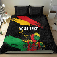 Personalized Juneteenth Freedom Day Bedding Set Raised Fist Black Power and Africa Pattern - Wonder Print Shop