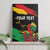 Personalized Juneteenth Freedom Day Canvas Wall Art Raised Fist Black Power and Africa Pattern - Wonder Print Shop