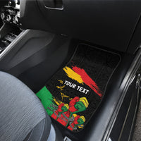 Personalized Juneteenth Freedom Day Car Mats Raised Fist Black Power and Africa Pattern - Wonder Print Shop