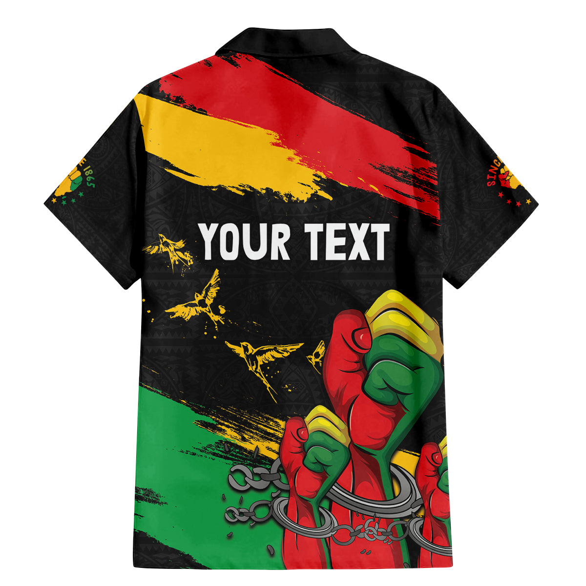 Personalized Juneteenth Freedom Day Family Matching Mermaid Dress and Hawaiian Shirt Raised Fist Black Power and Africa Pattern - Wonder Print Shop