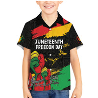 Personalized Juneteenth Freedom Day Family Matching Mermaid Dress and Hawaiian Shirt Raised Fist Black Power and Africa Pattern - Wonder Print Shop