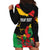 Personalized Juneteenth Freedom Day Hoodie Dress Raised Fist Black Power and Africa Pattern