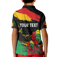 Personalized Juneteenth Freedom Day Kid Polo Shirt Raised Fist Black Power and Africa Pattern - Wonder Print Shop