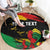 Personalized Juneteenth Freedom Day Round Carpet Raised Fist Black Power and Africa Pattern