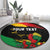 Personalized Juneteenth Freedom Day Round Carpet Raised Fist Black Power and Africa Pattern
