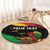 Personalized Juneteenth Freedom Day Round Carpet Raised Fist Black Power and Africa Pattern