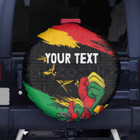 Personalized Juneteenth Freedom Day Spare Tire Cover Raised Fist Black Power and Africa Pattern - Wonder Print Shop