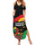 Personalized Juneteenth Freedom Day Summer Maxi Dress Raised Fist Black Power and Africa Pattern - Wonder Print Shop