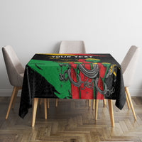 Personalized Juneteenth Freedom Day Tablecloth Raised Fist Black Power and Africa Pattern - Wonder Print Shop