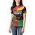 Personalized Juneteenth Freedom Day Women Polo Shirt Raised Fist Black Power and Africa Pattern - Wonder Print Shop