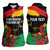 Personalized Juneteenth Freedom Day Women Sleeveless Polo Shirt Raised Fist Black Power and Africa Pattern - Wonder Print Shop