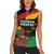 Personalized Juneteenth Freedom Day Women Sleeveless Polo Shirt Raised Fist Black Power and Africa Pattern - Wonder Print Shop