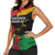 Personalized Juneteenth Freedom Day Women Sleeveless Polo Shirt Raised Fist Black Power and Africa Pattern - Wonder Print Shop