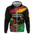 Personalized Juneteenth Freedom Day Zip Hoodie Raised Fist Black Power and Africa Pattern - Wonder Print Shop