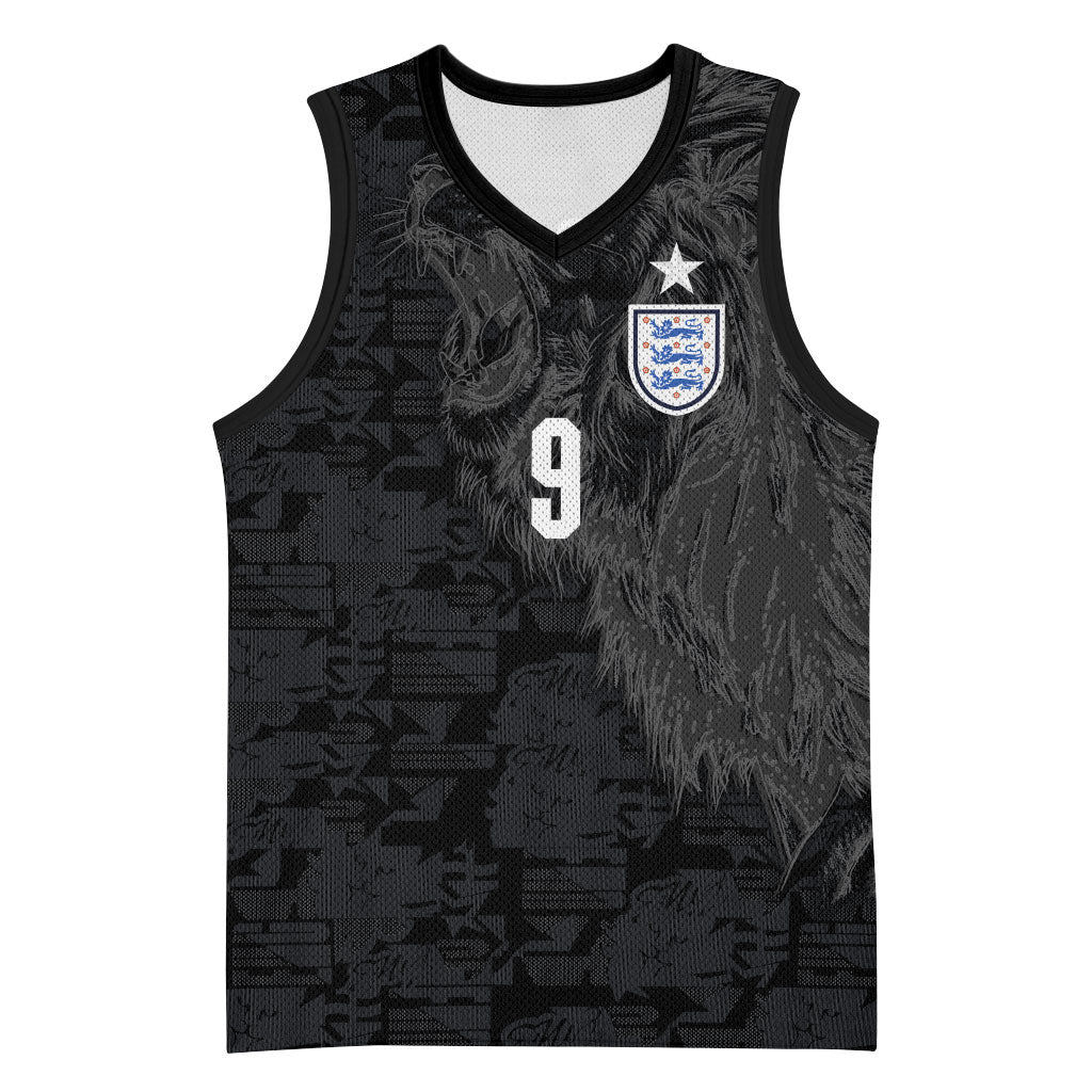 England National Football Custom Basketball Jersey Lions Roar 2026 Glory Black