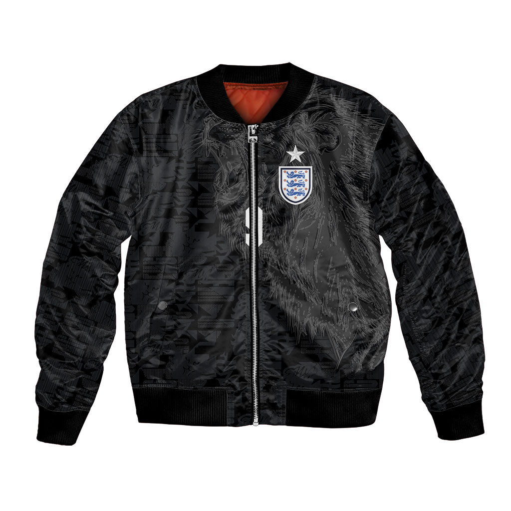 England National Football Custom Bomber Jacket Lions Roar 2026 Glory Black