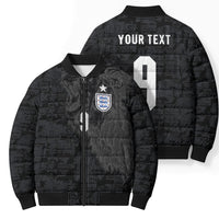 England National Football Custom Bomber Puffer Jacket Lions Roar 2026 Glory Black