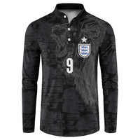 England National Football Custom Button Sweatshirt Lions Roar 2026 Glory Black