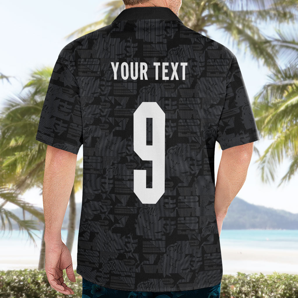 England National Football Custom Hawaiian Shirt Lions Roar 2026 Glory Black