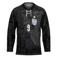 England National Football Custom Hockey Jersey Lions Roar 2026 Glory Black