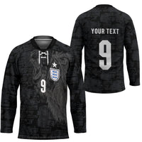 England National Football Custom Hockey Jersey Lions Roar 2026 Glory Black