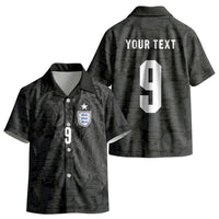 England National Football Custom Kid Hawaiian Shirt Lions Roar 2026 Glory Black LT03
