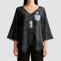 England National Football Custom Kimono Sleeve Blouse Lions Roar 2026 Glory Black