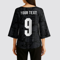 England National Football Custom Kimono Sleeve Blouse Lions Roar 2026 Glory Black
