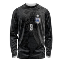 England National Football Custom Long Sleeve Shirt Lions Roar 2026 Glory Black