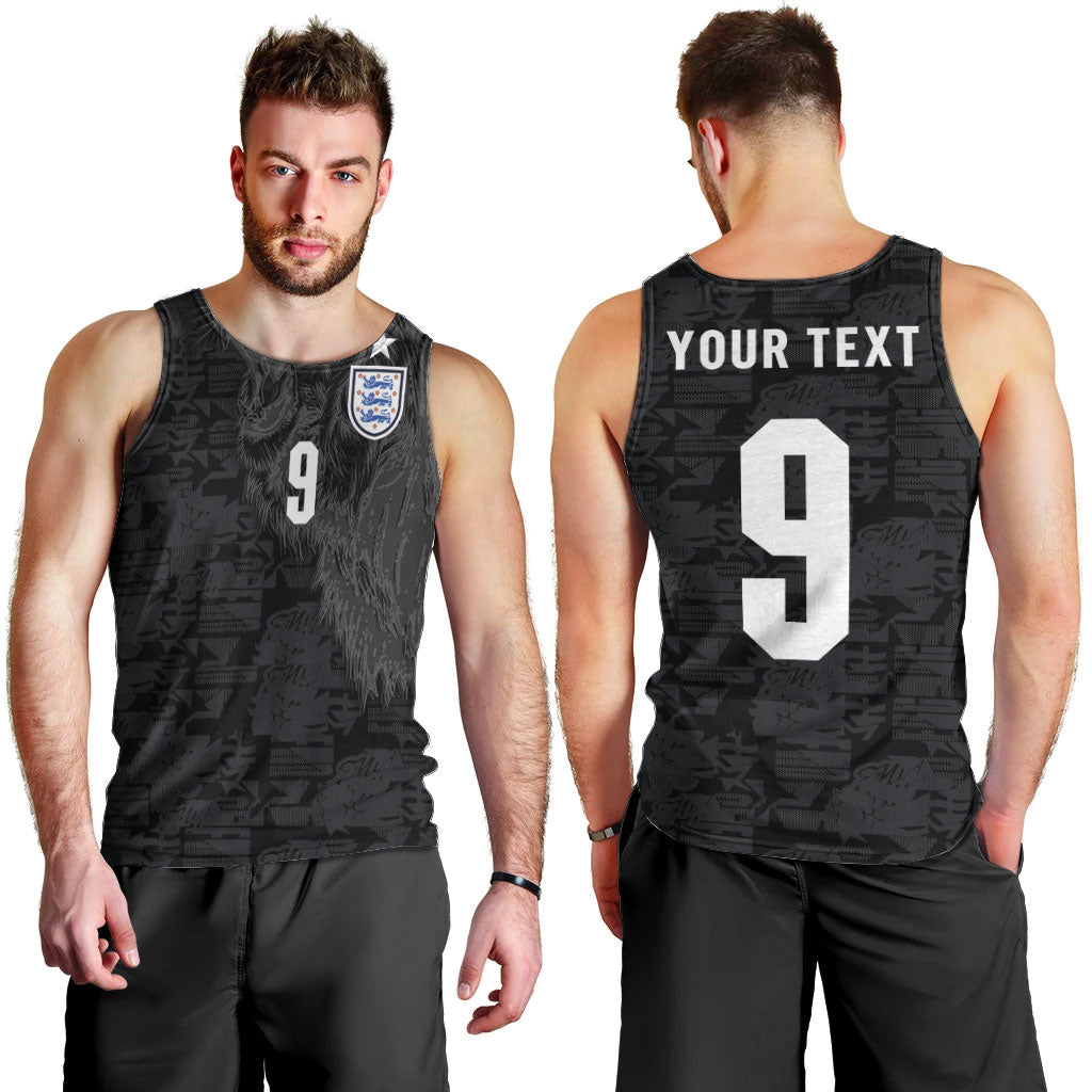 England National Football Custom Men Tank Top Lions Roar 2026 Glory Black