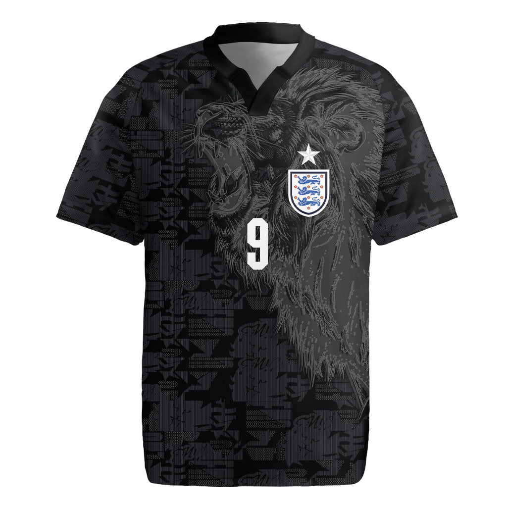 England National Football Custom Rugby Jersey Lions Roar 2026 Glory Black