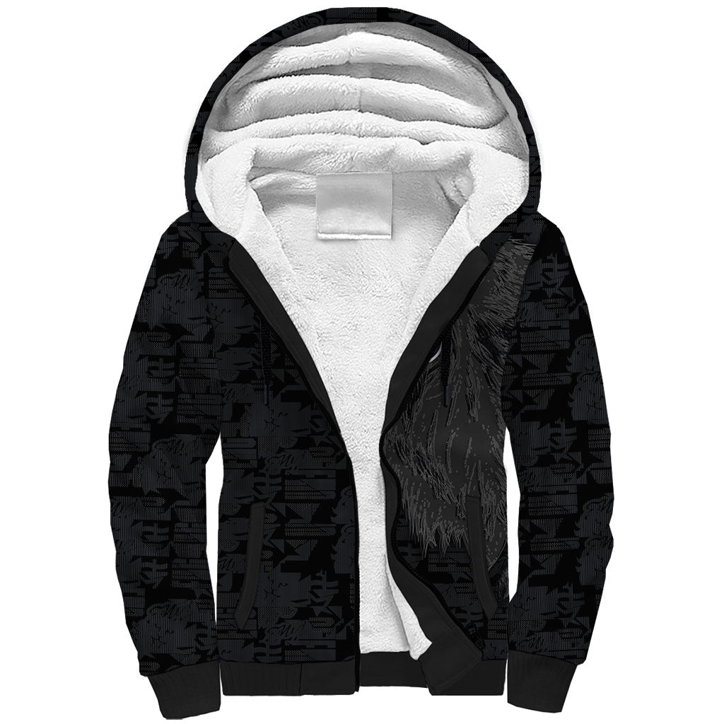 England National Football Custom Sherpa Hoodie Lions Roar 2026 Glory Black