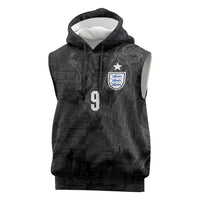 England National Football Custom Sleeveless Hoodie Lions Roar 2026 Glory Black