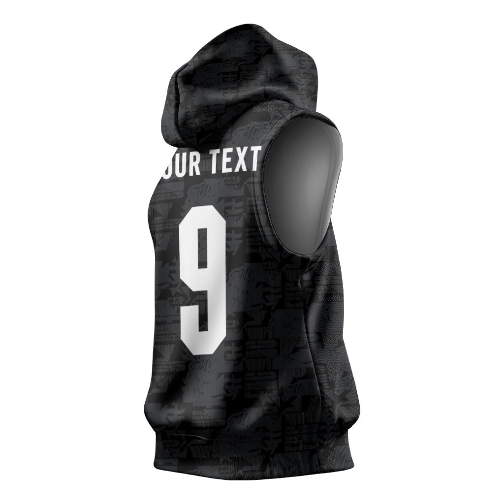 England National Football Custom Sleeveless Hoodie Lions Roar 2026 Glory Black