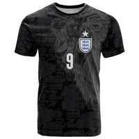 England National Football Custom T Shirt Lions Roar 2026 Glory Black