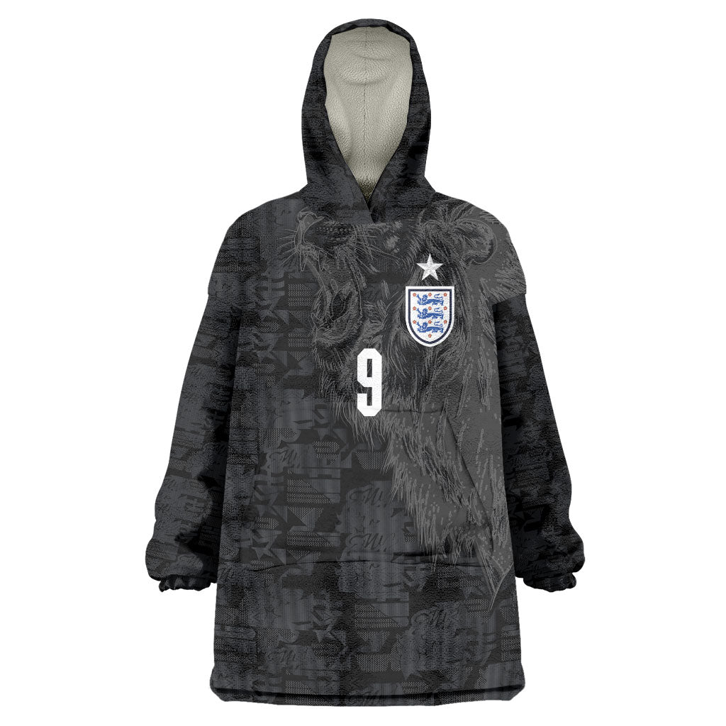 England National Football Custom Wearable Blanket Hoodie Lions Roar 2026 Glory Black