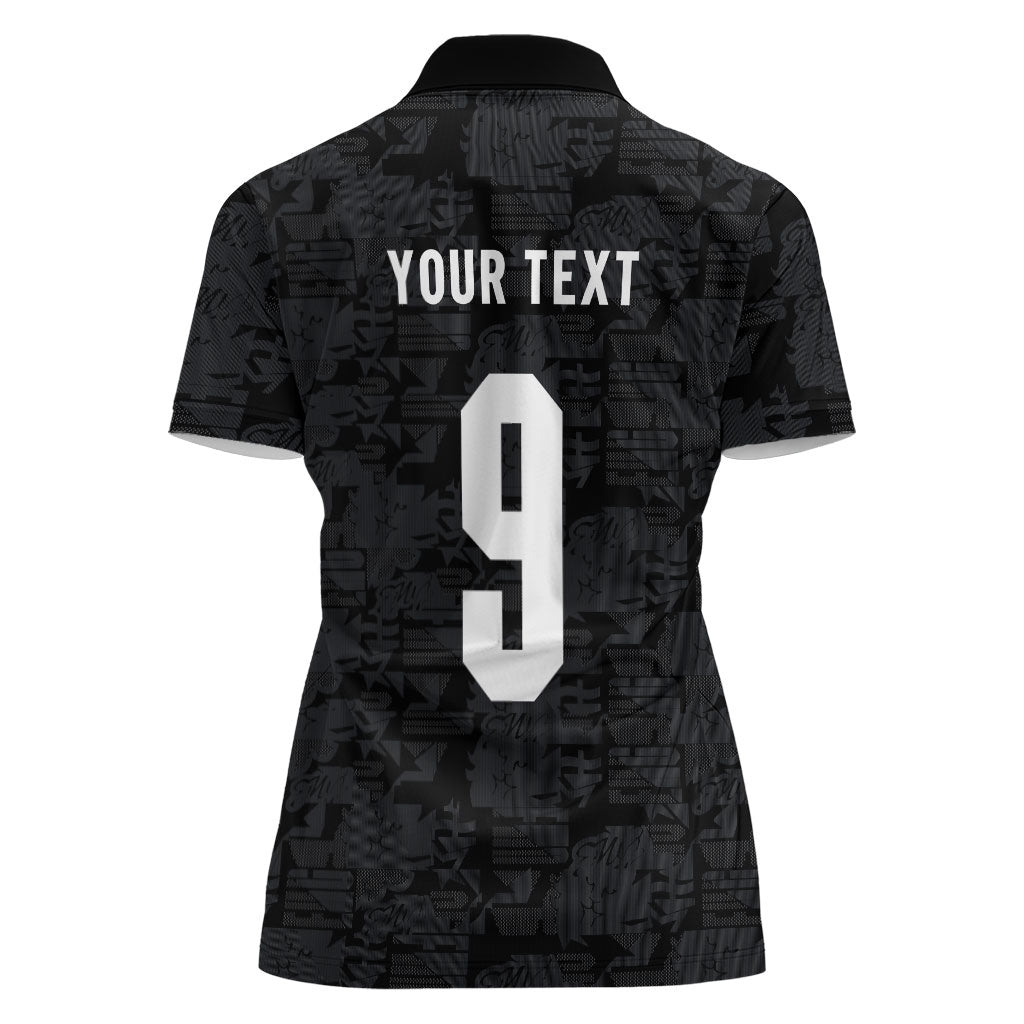 England National Football Custom Women Polo Shirt Lions Roar 2026 Glory Black
