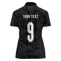 England National Football Custom Women Polo Shirt Lions Roar 2026 Glory Black