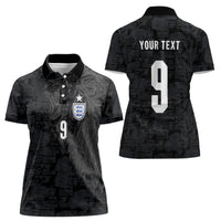 England National Football Custom Women Polo Shirt Lions Roar 2026 Glory Black