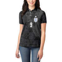 England National Football Custom Women Polo Shirt Lions Roar 2026 Glory Black