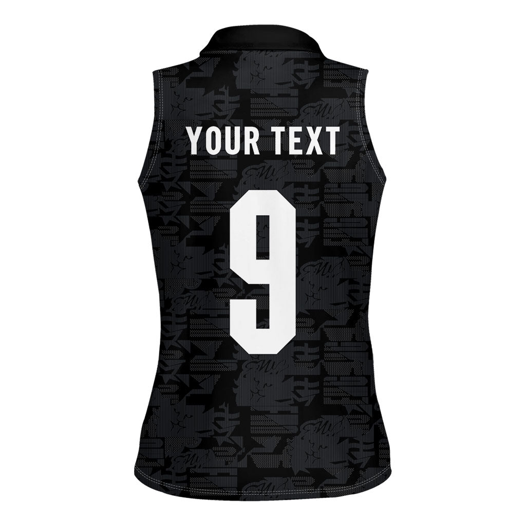England National Football Custom Women Sleeveless Polo Shirt Lions Roar 2026 Glory Black
