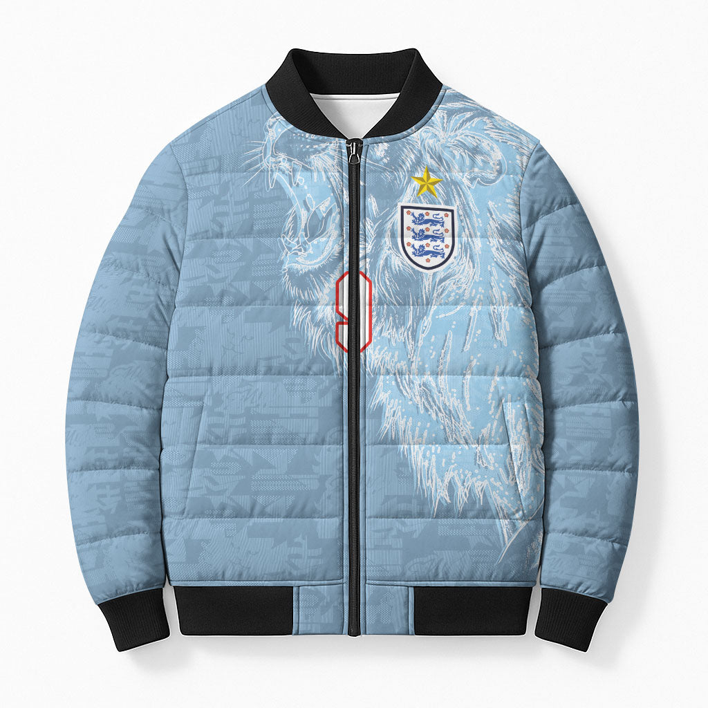 England National Football Custom Bomber Puffer Jacket Lions Roar 2026 Glory