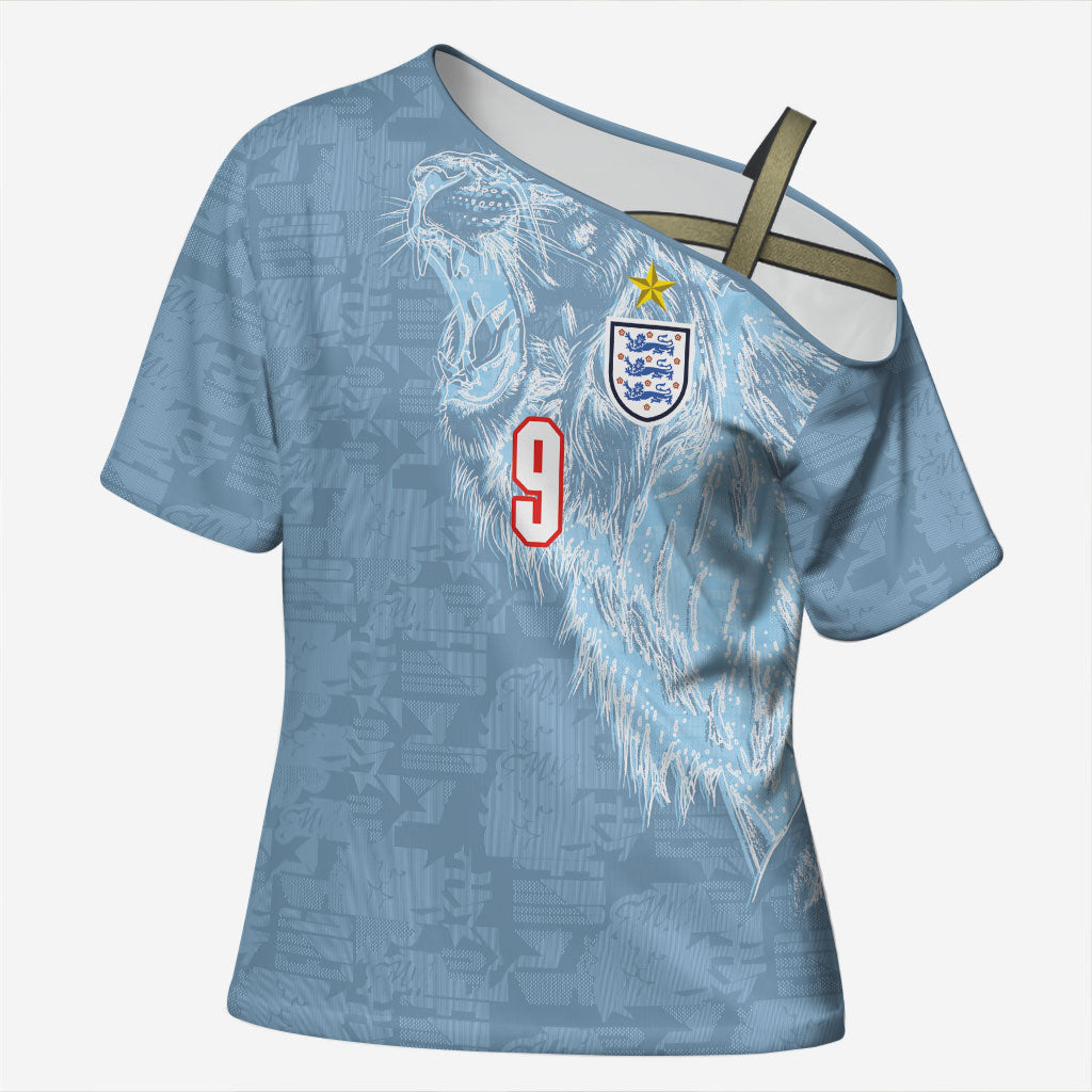 England National Football Custom Cross Shoulder Shirt Lions Roar 2026 Glory
