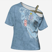 England National Football Custom Cross Shoulder Shirt Lions Roar 2026 Glory