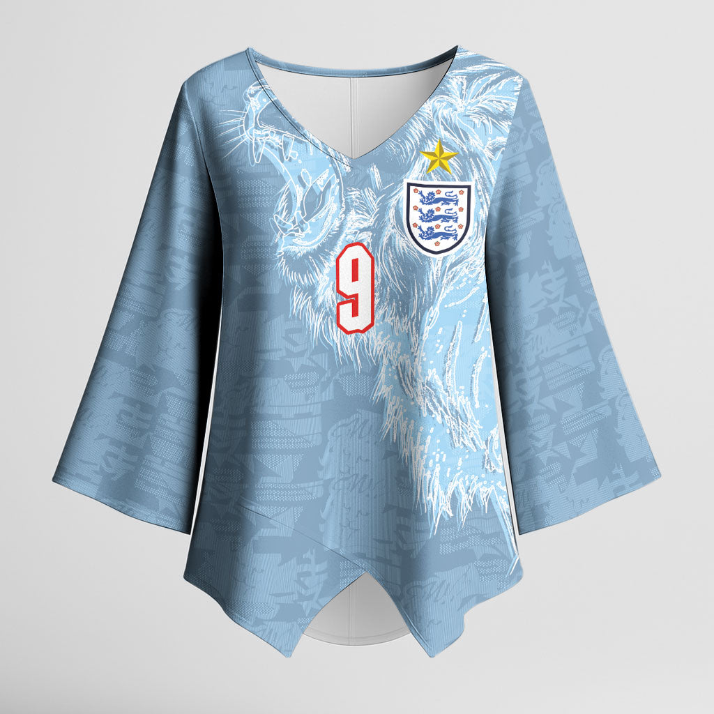 England National Football Custom Kimono Sleeve Blouse Lions Roar 2026 Glory