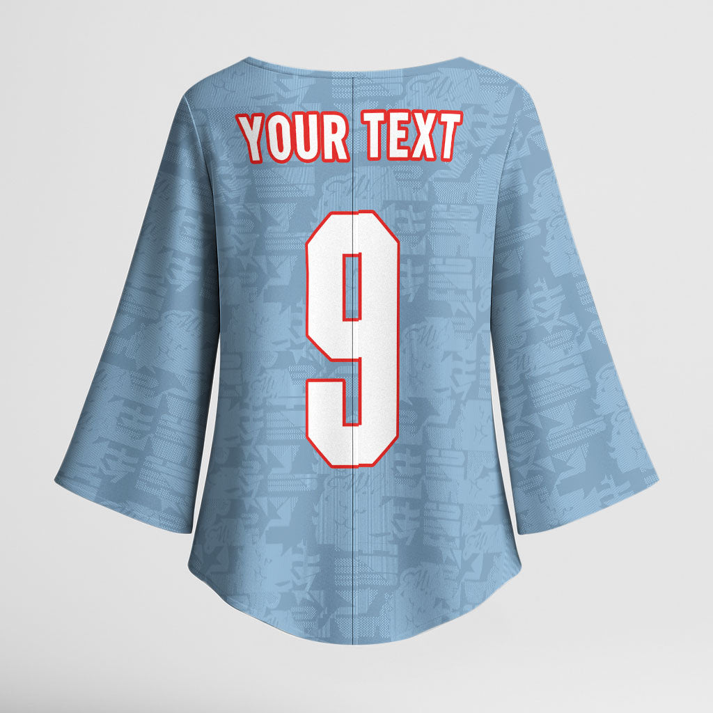 England National Football Custom Kimono Sleeve Blouse Lions Roar 2026 Glory